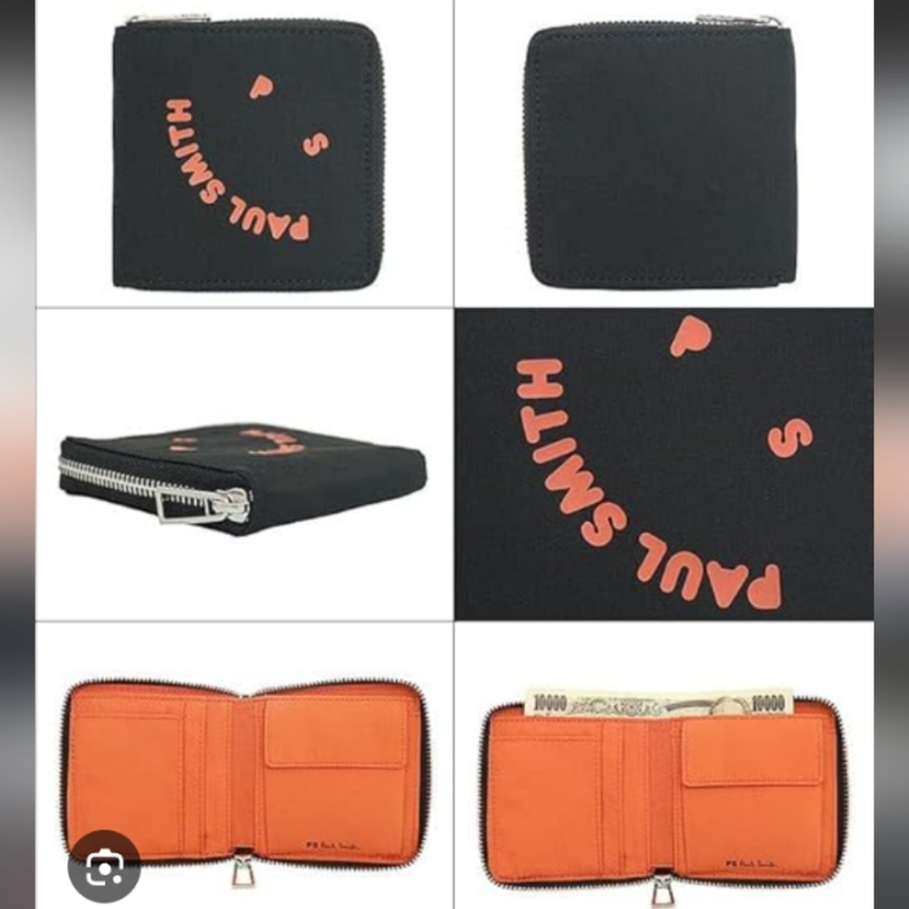 Paul Smith- Logo " Happy " Zip  Wallet